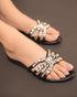 EZZA Formal Flats with Studded Brooch